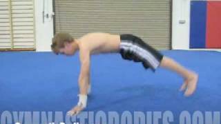 Learn Gymnastics Straight Arm Strength  Wallabysa straight arm hopping pushup variation [upl. by Aitnauq]