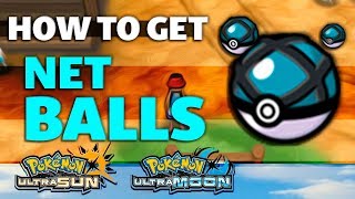 HOW TO GET Net Balls in Pokemon Ultra Sun and Moon [upl. by Lion502]