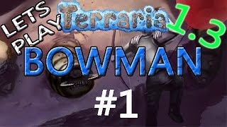 Terraria 13 Expert Bowman Class Part 1 WOOD BOWS [upl. by Tcideneb]