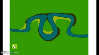 Oxbow lake formation animation capture [upl. by Libby]