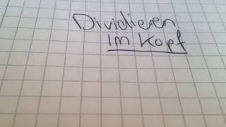 Dividieren im Kopf  Kopfrechnung in Mathe [upl. by Neve513]