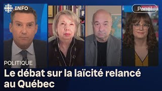 Panel politique  débat sur la laïcité et mixité dans les écoles du Québec [upl. by Ynaffat]