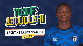 Yusuf Abdullahi  Sporting Lagos Academy Striker  202324 Season Highlights [upl. by Nnhoj86]