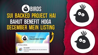 BIRDS Listing in December  Bada Profit Hoga  SUI Backed Project birds sui [upl. by Leffen]