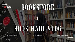 bookstore  book haul vlog 📚☕✒️ new genres used books new authors [upl. by Kelda262]