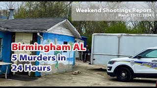 Birmingham AL 5 Murders in 24hrs  Weekend Shootings Report  Cities wthe Most Shootings [upl. by Nala297]