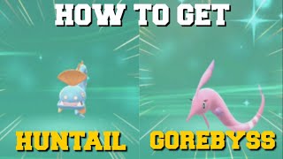 HOW TO EVOLVE CLAMPEARL INTO HUNTAIL AND GOREBYSS IN POKEMON BRILLIANT DIAMOND AND SHINING PEARL [upl. by Aleunamme528]