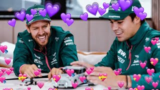 Sebastian Vettel amp Lance Stroll Funny and Cute Moments [upl. by Nivra]