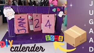 ✨ How to Make a Beautiful Calendar With Cardboard  DIY Desk Calendar  DIY Calendar 🗓️  Handmade [upl. by Nnylekoorb]