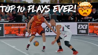 Top 10 3x3 Basketball Plays of All Time 😤 FIBA3x3 [upl. by Thaine]