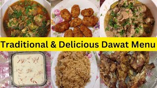 Traditional and Delicious Dawat MenuDawat Menu 6 ideas  Desi style Punjabi Dawat Menu recipes [upl. by Avad]