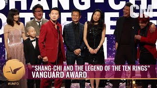 The Cast of quotShangChiquot Wins Vanguard Award LIVE From the 19th Unforgettable Gala [upl. by Simmie]