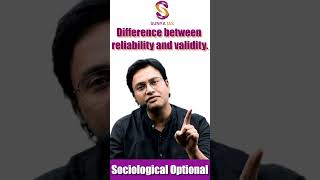 Difference between Reliability and Validity  Sociological Concepts  Sociology Optional  Sunya IAS [upl. by Pfister]