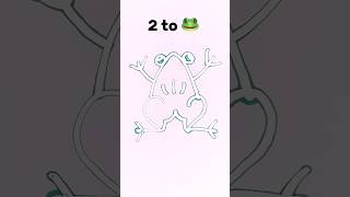 Draw 2 to Frog 🐸 easy drawing step by step ideas for kids easydrawing kids frog stepbystep [upl. by Nolyd]