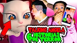 6 historias de terror de TALKING ANGELA y TALKING TOM a las 3AM  Captados EN CÁMARA en la vida real [upl. by Lorin]