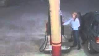 Gas Station Static Electricity Fire [upl. by Nosirrah]