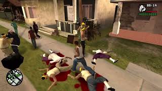 GTA San Andreas  DYOM  CJ vs 6 Ballas vs 6 Vagos Fist Fight [upl. by Attesor]