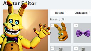 How To Make SPRINGTRAP BONNIE Avatar In ROBLOX SPRINGTRAP BONNIE Roblox Tutorial [upl. by Baten236]