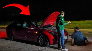 I Drove My Tesla Until It Died What Happens at 0 Battery [upl. by Aleece430]