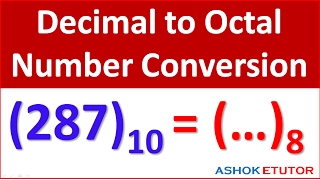 Decimal to Octal Number Conversion Method  Digital Electronics Numericals [upl. by Shamus]