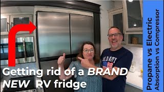 Replacing BRAND NEW RV FRIDGE  PROPANEELECTRIC  AbsorptionCompressor  RV vs Residential S3E55 [upl. by Nichole]