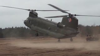 Chinook helicopter dust landings  compilation [upl. by Euqinmod]