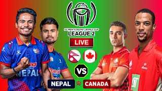 NEPAL VS CANADA ICC CWC LEAGUE 2 LIVE  NEPAL VS CANADA LIVE  CWC LEAGUE 2 MATCH 32 LIVE SCORES [upl. by Roseann]