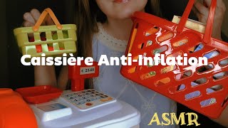 Roleplay Caissière Tes mini courses antiinflation 💰 ASMR [upl. by Araiek]