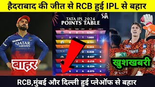 IPL Points Table 2024 Today 16 APRIL  RCB vs SRH after match points table  IPL 2024 [upl. by Durrace883]