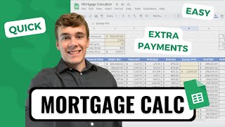 Mortgage Calculator WITH Extra Payments  Google Sheets [upl. by Weinstock]