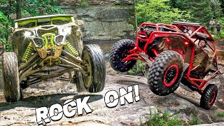 Rock Crawling amp Trail Riding on Greens Mountain  Polaris RZR Turbo R amp CanAm Maverick X3 Sport [upl. by Donoghue]