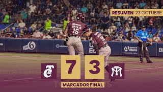 Tomateros vs Sultanes Serie 3  Juego 2 231024  RESUMEN [upl. by Sioled580]