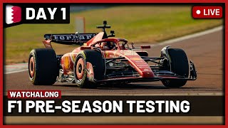 F1 Live 2024 Bahrain Testing Day 1 Watchalong  Live Timings  Commentary [upl. by Jennica]