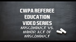 2024 Collegiate Water Polo Association Referee Online Training Series Misconduct vs MAM [upl. by Ahterahs]