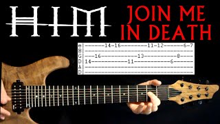 HIM Join Me In Death Guitar Tab Lesson  Avalanche Effect Tabs Cover [upl. by Gibby]