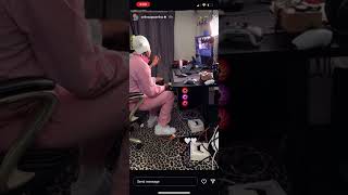 CELINA POWELL CAUGHT BTS WITH 21 and KAI ON STREAM 👀 fypシ trending viral 21savage kaicenat [upl. by Aihsoek]