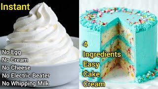 how to make whipping cream at home  whipped cream recipe cake cream recipe  Cake cream at home [upl. by Ehtyaf]