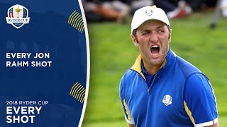 Every Jon Rahm Shot Caught On Camera  2018 Ryder Cup [upl. by Ffirahs]