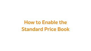 How To Enable The Standard Price Book [upl. by Zacharias593]