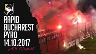 AS Rapid Bucharest pyro 14102017 [upl. by Yhtak]