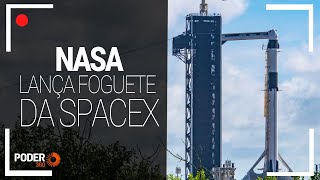 Ao vivo Nasa lança foguete de missão espacial da SpaceX [upl. by Zeke]