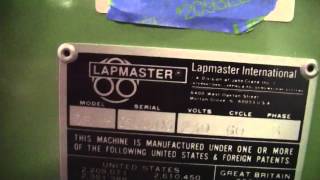 Lapmaster LM 36 Lapping Machine Pad Polishing [upl. by Irrep]