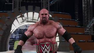 WWE WRESTLEMANIA 33 Goldberg c vs Brock Lesnar WWE Universal Championship [upl. by Bello969]