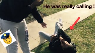 SEIZURE PRANK IN PUBLIC GONE WRONG OMGHe Called The COPS [upl. by Helsell637]