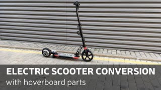 DIY Electric Scooter Conversion With Hoverboard Parts [upl. by Ameekahs]