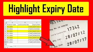 How To Identify Or Highlight Expired Dates In Excel [upl. by Hannover]