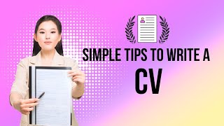 How to Write a CV for a job application  CV writing  How to write a CV in 2024 [upl. by Notgnihsaw]