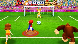 Mario amp Sonic at the London 2012 Olympic Games Football Mario Vector Daisy and Peach [upl. by Oirobil]