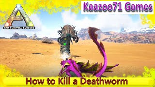 How to Kill a Deathworm in Ark Survival Evolved  Ragnarok [upl. by Norrad]