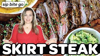 Grilled Skirt Steak Recipe Marinade  THE BEST [upl. by Erme]